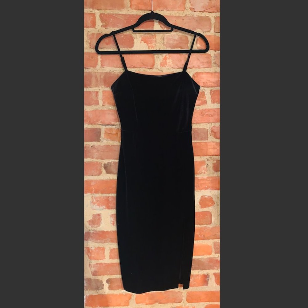 Little Black Velvet Dress